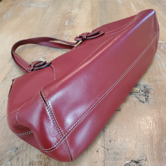 Cole Haan Red Leather Satchel - Picture 3 of 3